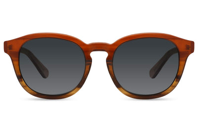 Lunettes de Soleil Ovale Acétate Marron Bois