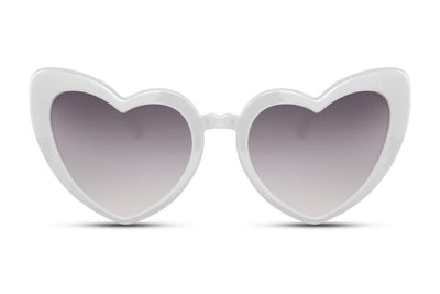 Lunettes de Soleil Blanche Coeur