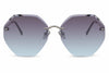 Lunettes de Soleil Oversize Vintage Bleu Violet