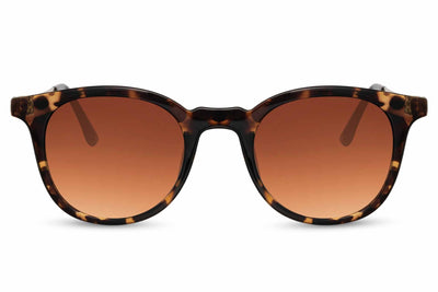 Lunettes de Soleil Année 50 Léopard Marron