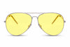 Lunettes de Soleil Aviateur Jaune