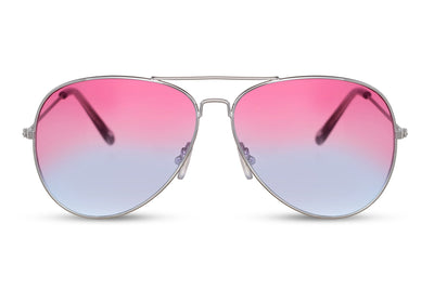 Lunettes Hippie Aviateur Rose Bleu