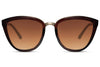 Lunettes de Soleil Marron Papillon