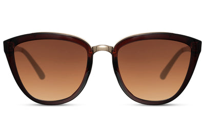 Lunettes de Soleil Marron Papillon