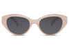 Lunettes de Soleil Ovale Beige