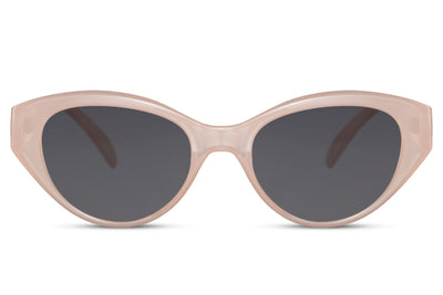 Lunettes de Soleil Ovale Beige