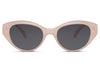 Lunettes de Soleil Ovale Beige