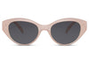 Lunettes de Soleil Beige Ovale