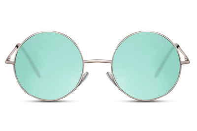 Lunettes de Soleil Rétro Ronde Turquoise