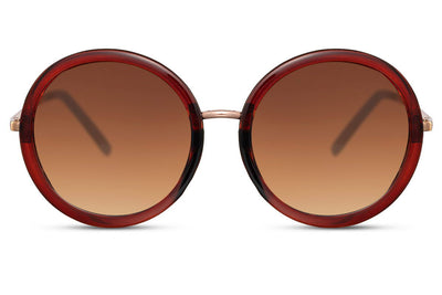 Lunettes de Soleil Marron Oversize