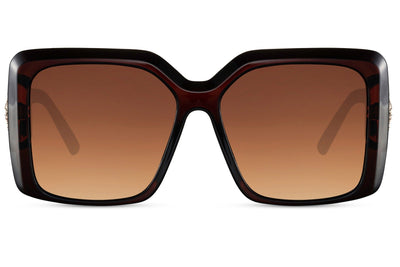 Lunettes de Soleil Oversize Marron