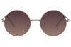 Lunettes de Soleil Rétro Ronde Marron