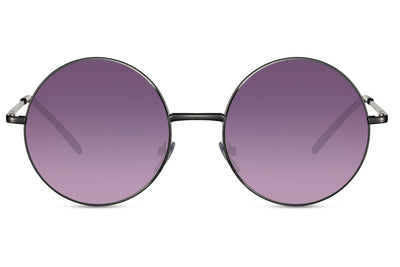 Lunettes de Soleil Argenté Ronde Violet