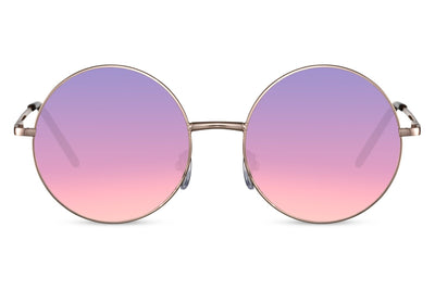 Lunettes de Soleil Hippie Ronde Violet Dégradé