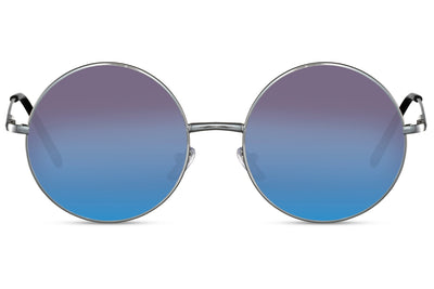 Lunettes de Soleil Rétro Ronde Bleu Nuit