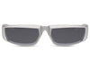 Lunettes Futuristes Rectangulaire Argent