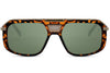 Lunettes de Soleil Oversize Shield Verte