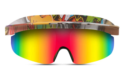 Lunettes Techno Visière Casquette Multicolore