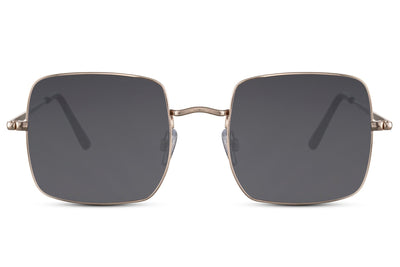 Lunettes de Soleil Oversize Vintage Carré Noir