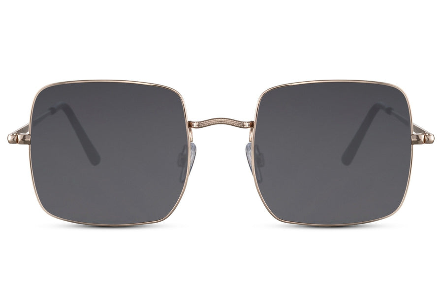 Lunette de Soleil Oversize Vintage Carré Noir