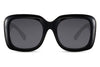 Lunettes de Soleil Oversize Noir Rétro