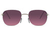 Lunettes de Soleil Sans Monture Doré Violet