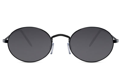 Lunettes de Soleil Ovale Rétro Noir