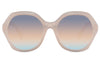 Lunettes de Soleil Oversize Vintage Beige