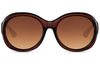 Lunettes de Soleil Ovale Vintage Marron