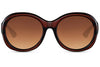 Lunettes de Soleil Ovale Vintage Marron