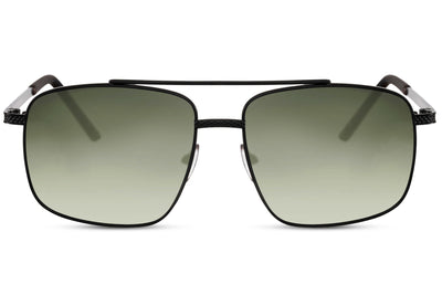 Lunettes de Soleil Rétro Aviateur Carré Noir Verte