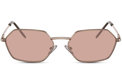 Lunettes de Soleil Marron Claire Hexagonale