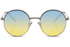 Lunettes de Soleil Rétro Bleu Jaune