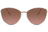 Lunettes de Soleil Marron Claire Doré