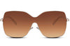 Lunettes de Soleil Oversize Visière Marron