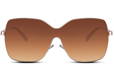 Lunettes de Soleil Oversize Visière Marron