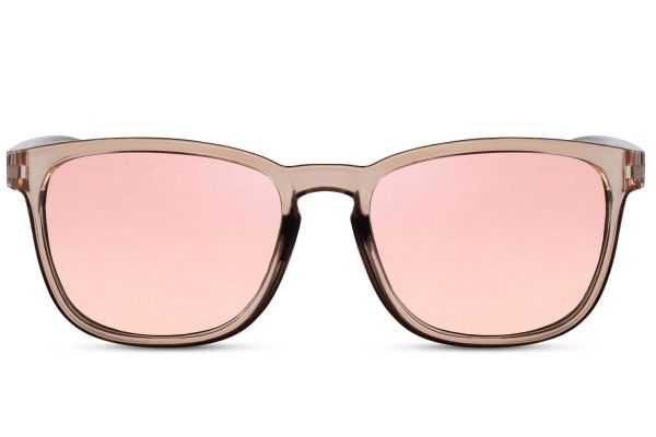 Lunette de Soleil Beige Miroir