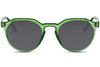 Lunettes Ronde Transparente Verte