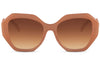 Lunettes de Soleil Oversize Géométrique Marron