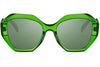 Lunettes de Soleil Oversize Géométrique Verte