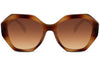 Lunettes de Soleil Oversize Géométrique Léopard