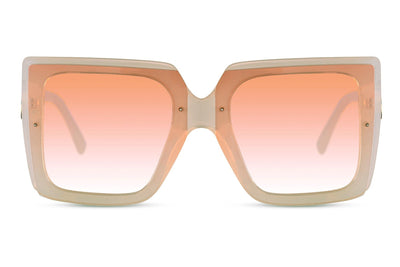 Lunettes de Soleil Oversize Luxe Beige