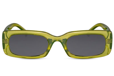 Lunettes Techno Rectangulaire Verte Clair