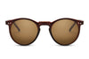 Lunettes Ronde Moderne Marron