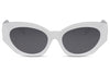 Lunettes de Soleil Ovale Luxe Blanche