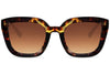 Lunettes de Soleil Léopard Papillon Marron