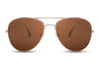 Lunettes de Soleil Rétro Aviateur Marron