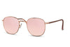 Lunette Aviateur Carré Doré Rose