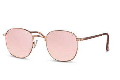 Lunette Aviateur Carré Doré Rose