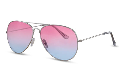 Lunette Disco Aviateur Rose Bleu